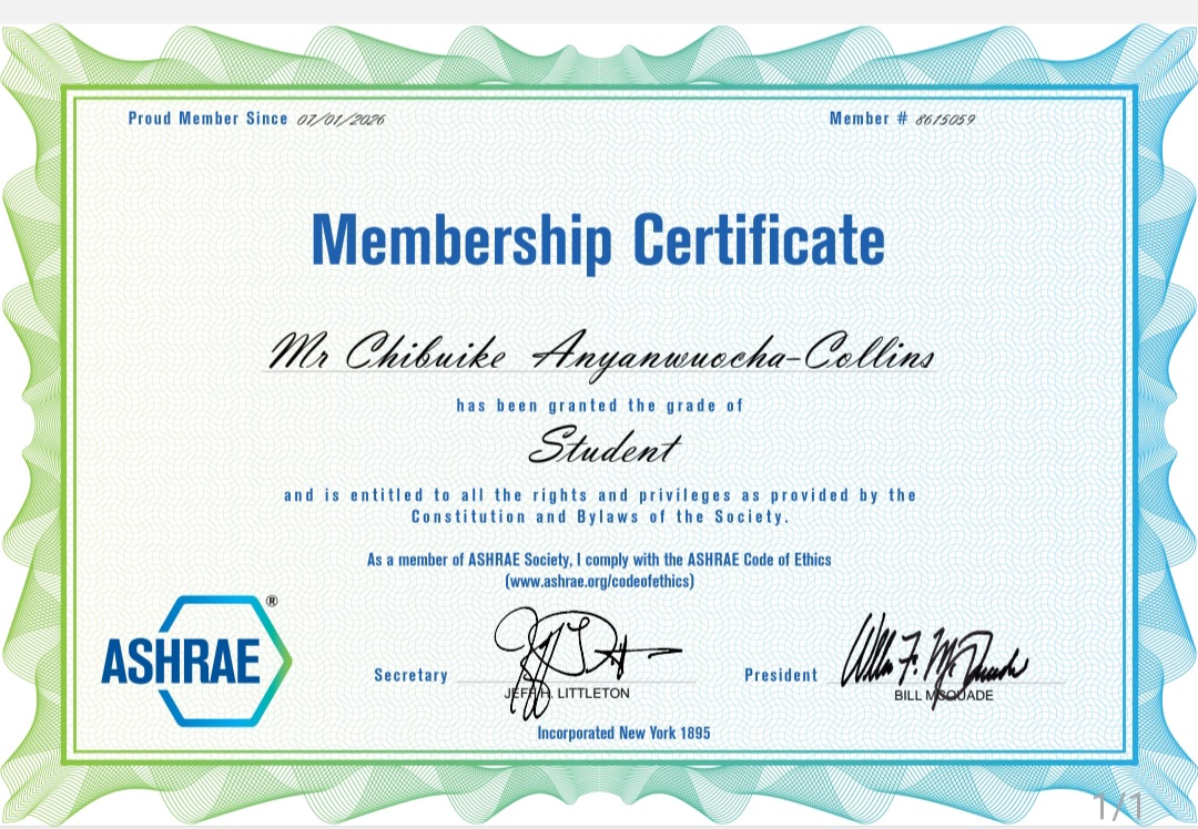 ASHRAE STUDENT MEMBERSHIP